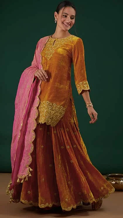 Velvet sharara suit 11