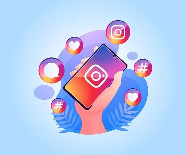Premium Vector Social media instagram app on smartphone