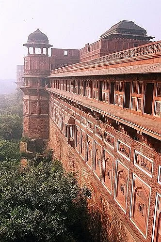 The walls of Agra Fort Agra India