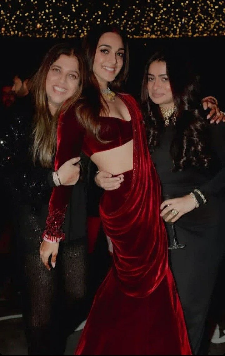 red velvet saree