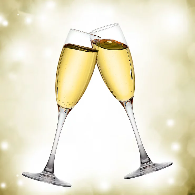 two elegant champagne glasses72967 714