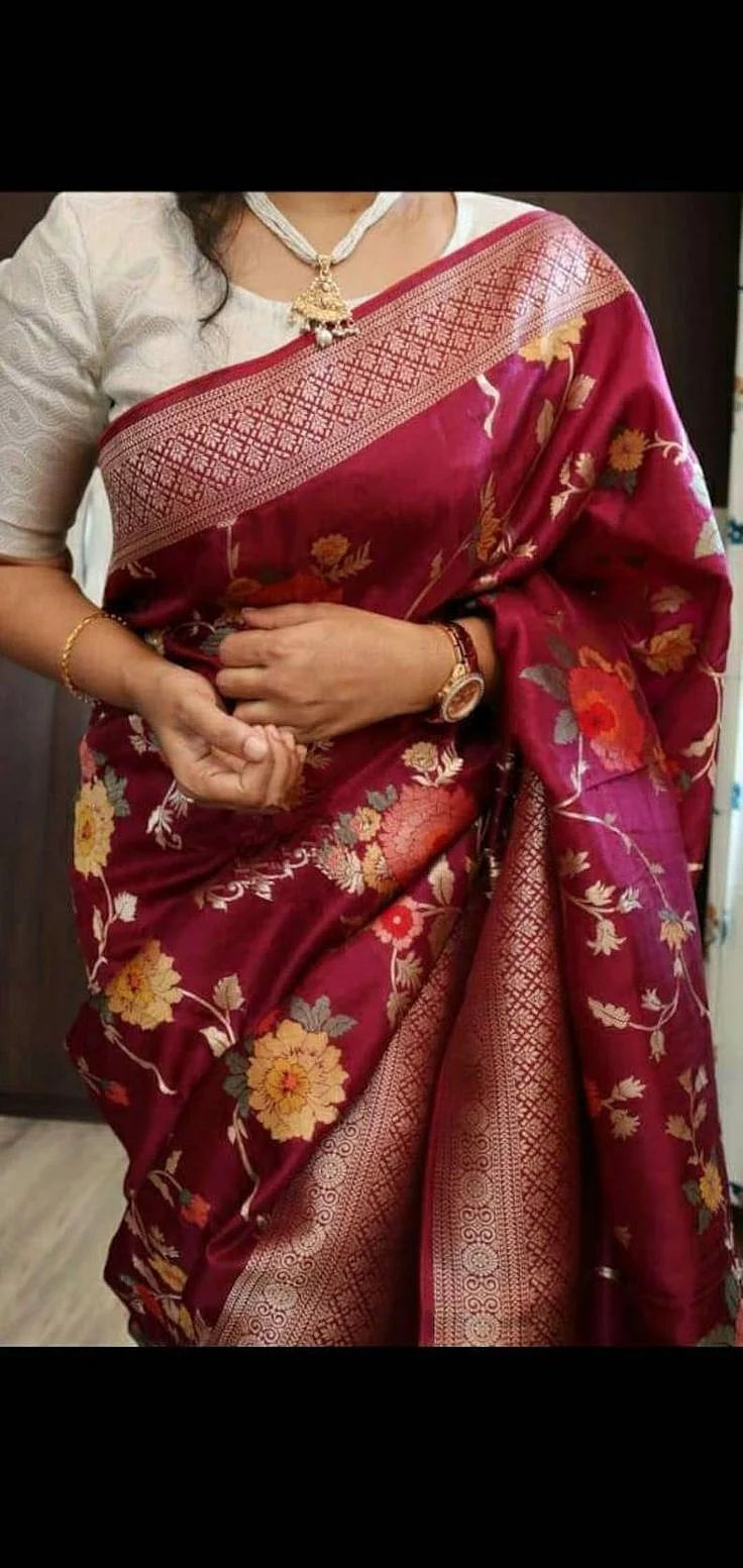 Pure Munga Silk Saree With Allover Weaving Work and Unstich Blouse Piece for Party Wear Saree Etsy