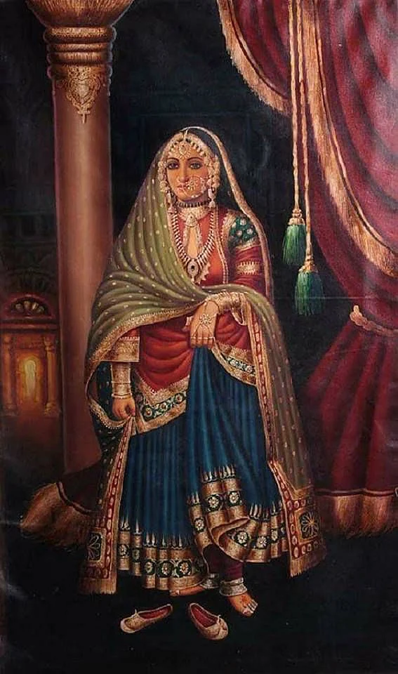 Beautiful Painting of Courtesan Tawaif Benazir…