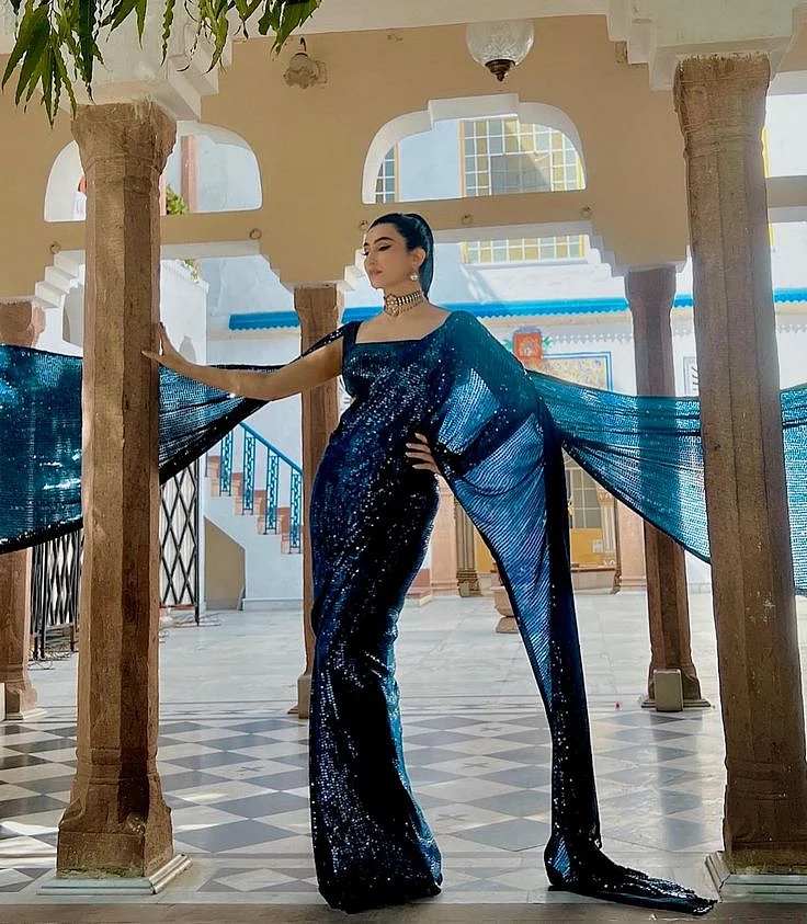 aqua saree Jaipur aesthetic Shalini Passi