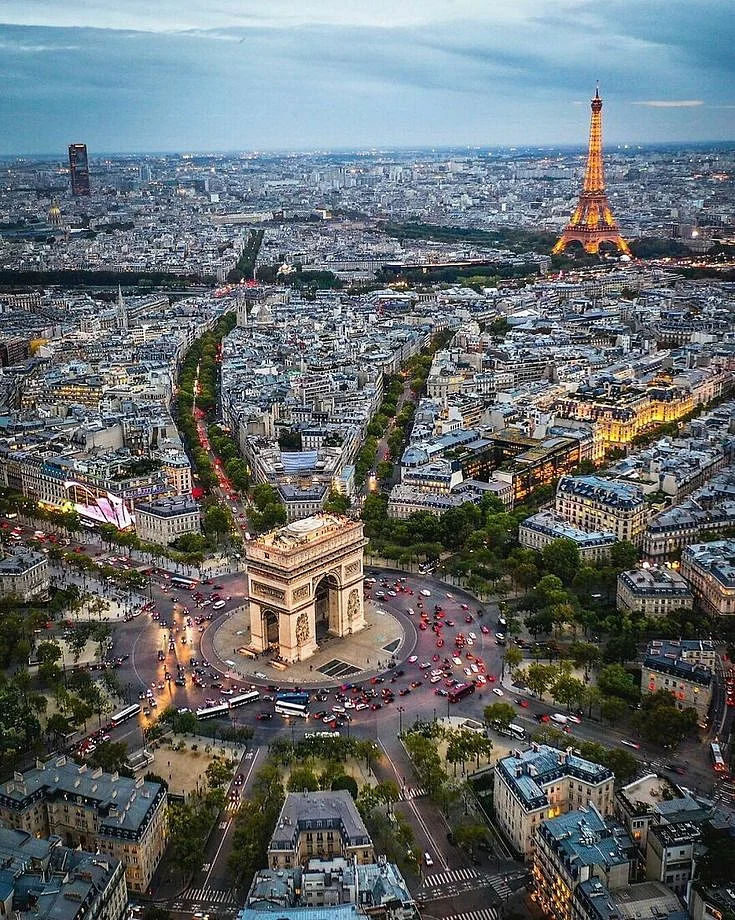 The Eiffel Tower In Paris France