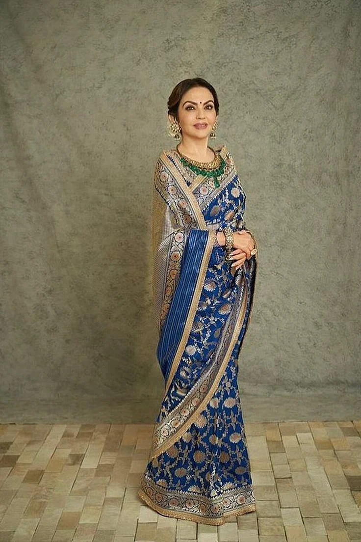 Nita Ambani Banarasi Handloom Pure Katan Silk Saree Handwoven Celebrity Inspired Banarasi Saree From The Master Weavers Of Banaras