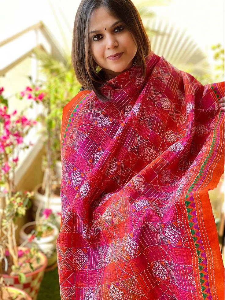 Kantha Work Dupatta
