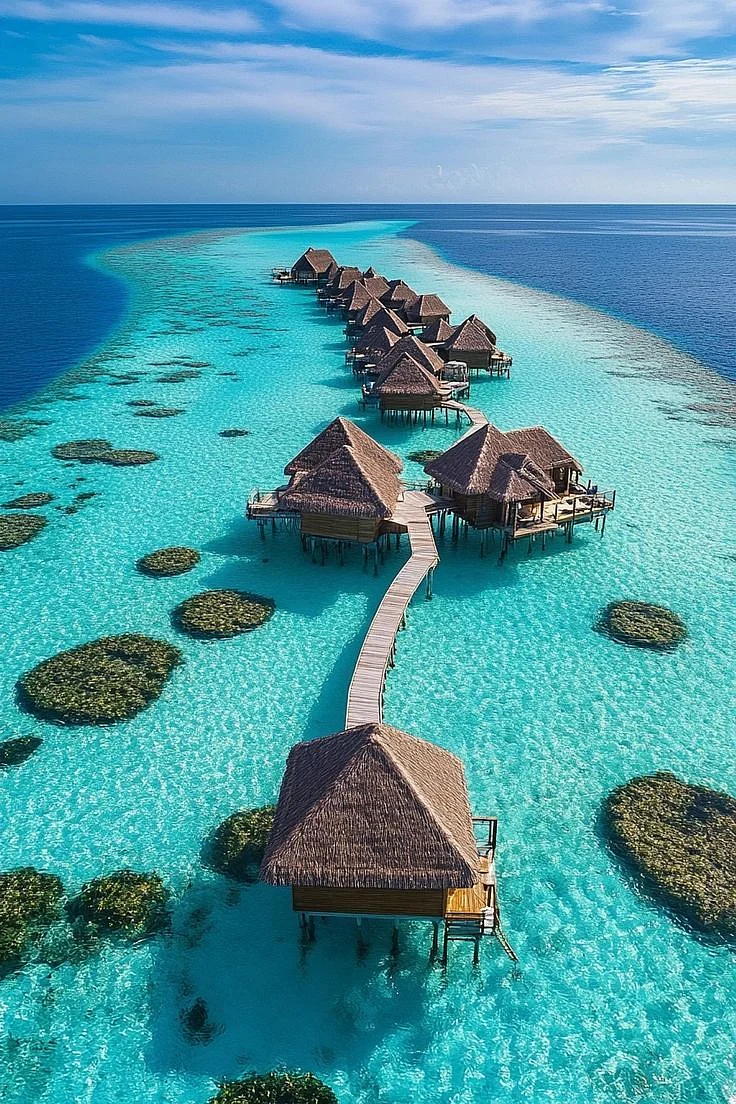 Overwater Bungalows in the Maldives
