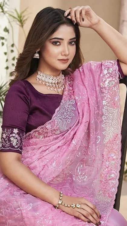 Pink Saree 4