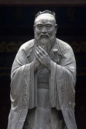 Confucius welcoming visitors to Da Cheng Hall Confucian Temple Shanghai Travel Story and Pictures from China