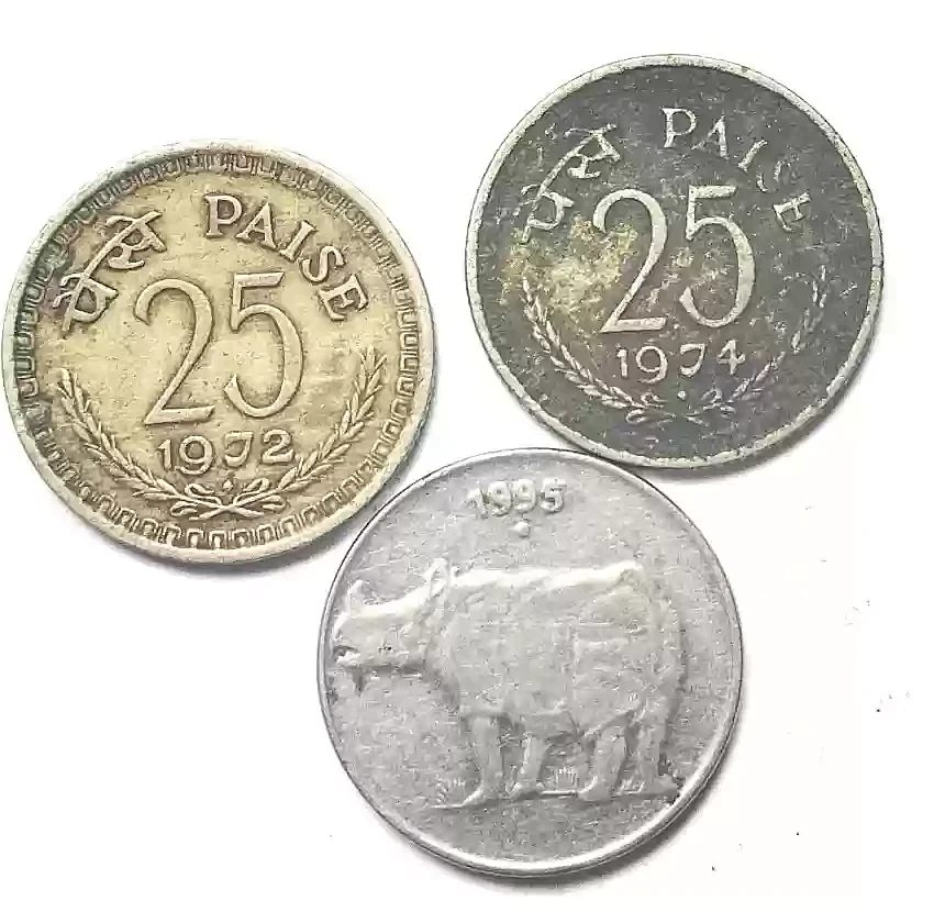 old india 25 paisa coin combo 3 zewelery original