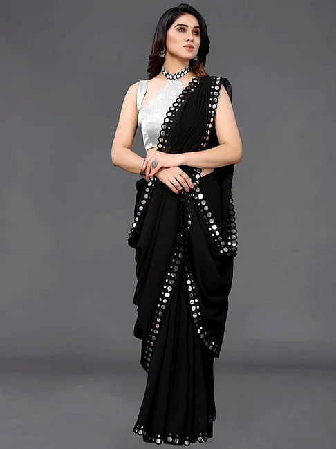black saree 6