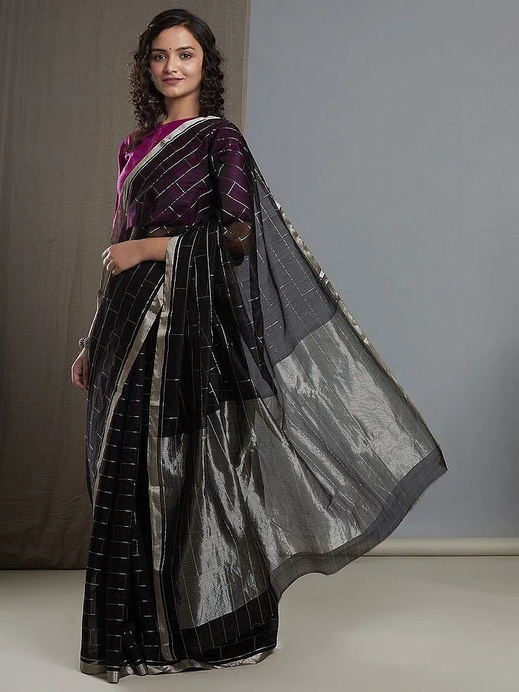 black saree 8
