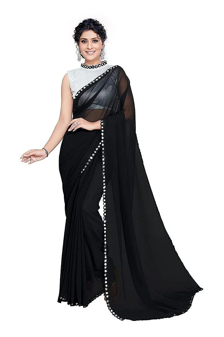 black saree 2