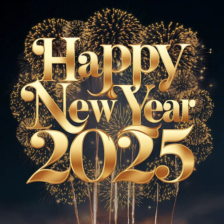 Free Vibrant 2025 New Year Image to Celebrate