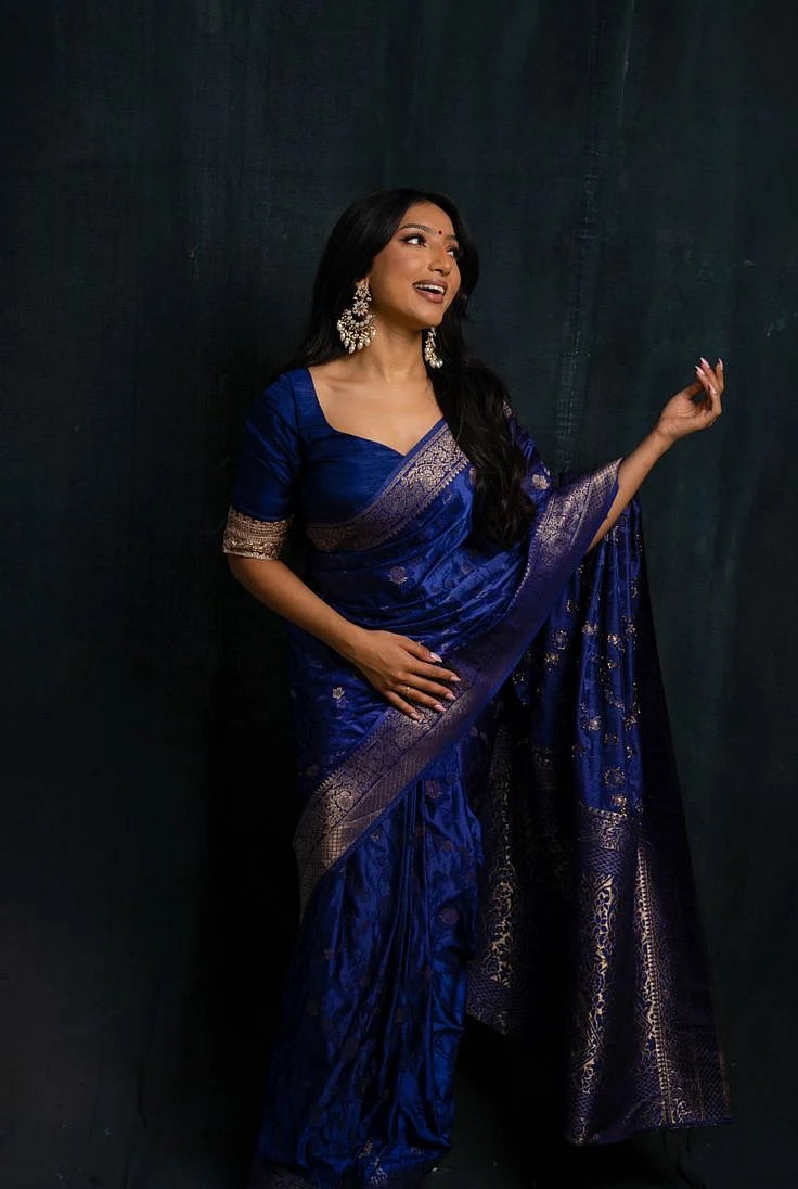 Banarasi Blue Saree