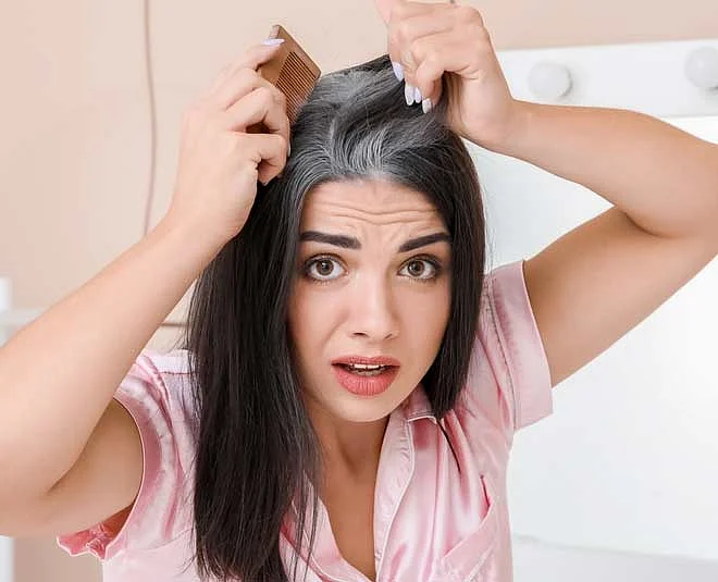 premature white hair tips