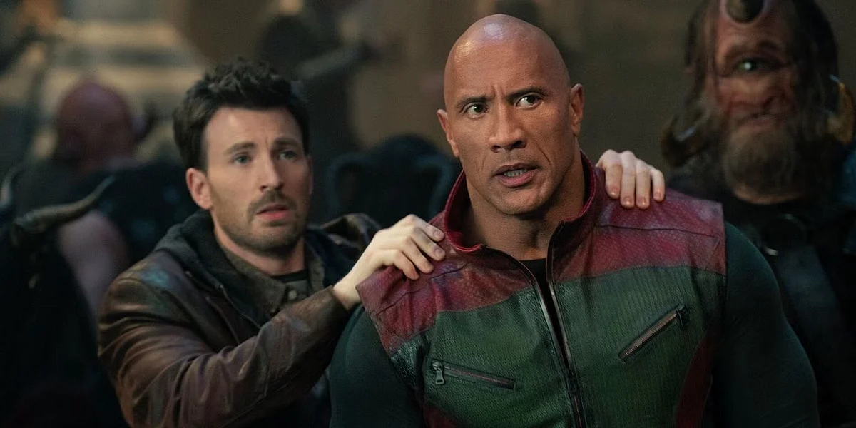 dwayne johnson chris evans red one