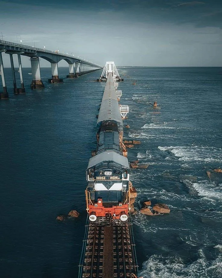 The Pamban railway bridge