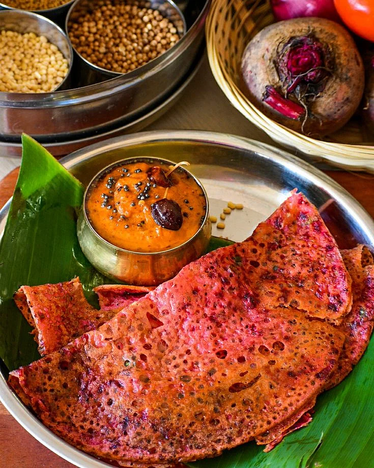 Beetroot Dosa 2