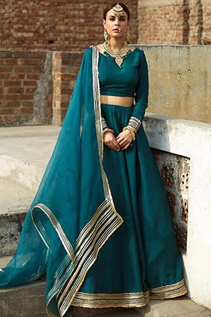 Sheer Sleeves Green Blouse