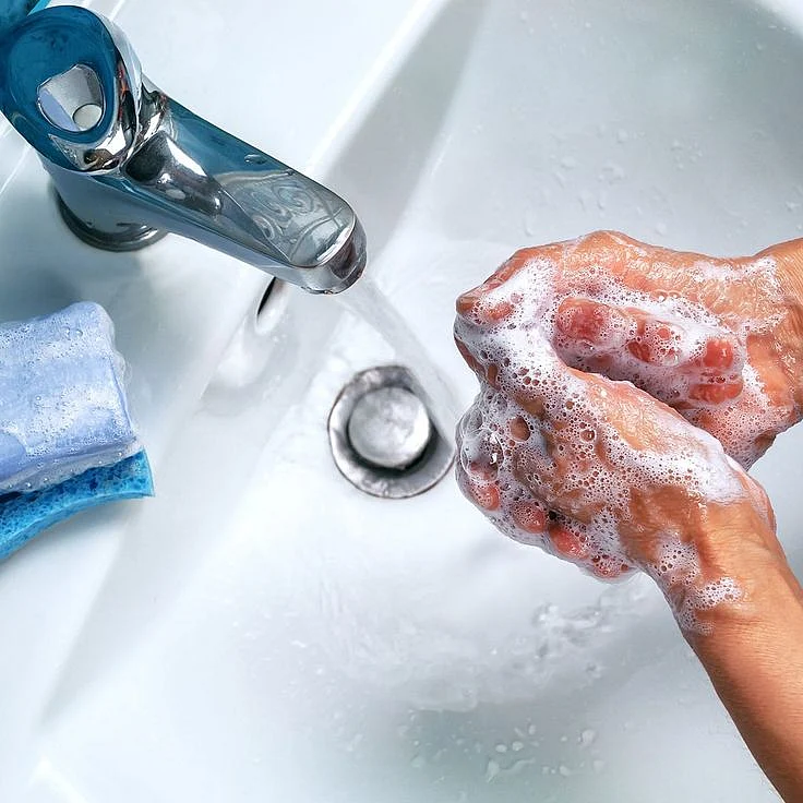 washing hands