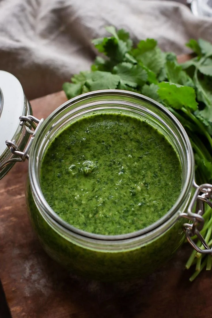green garlic chutney