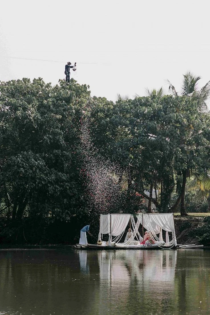 Medha Jules A Multi Culture Indo French Wedding On The Backwaters Of Kerala ShaadiWish