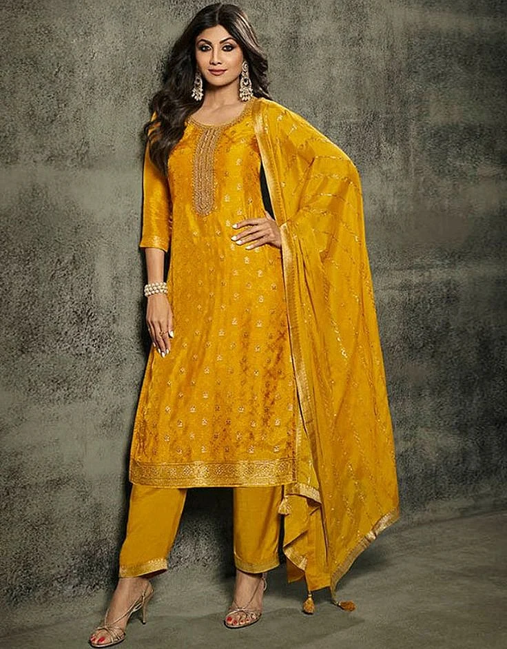 yellow salwar suit women 6