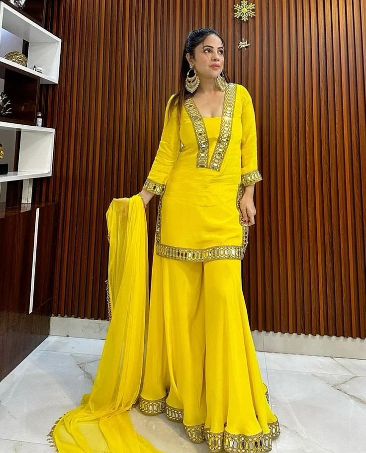 yellow salwar suit women 9