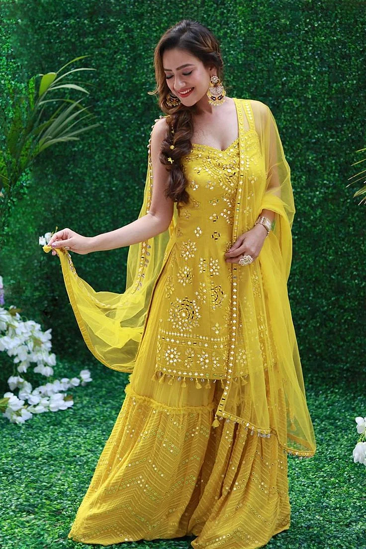 yellow salwar suit women 7