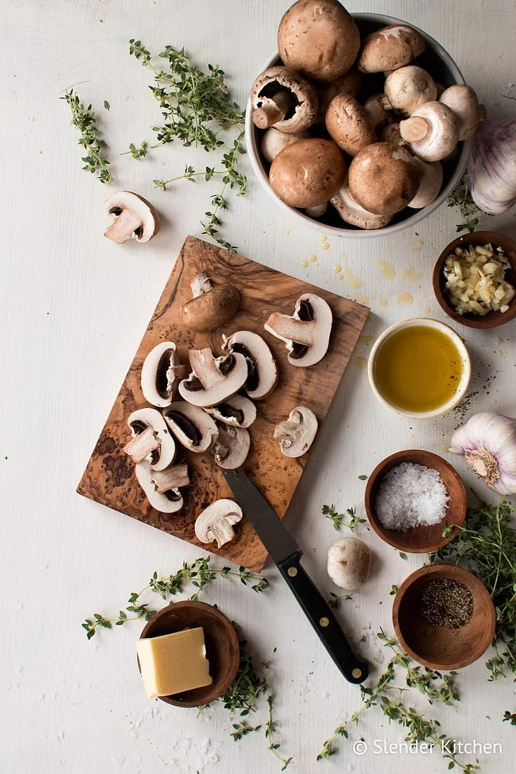 Easy Sautéed Mushrooms with Garlic Butter Slender Kitchen 1