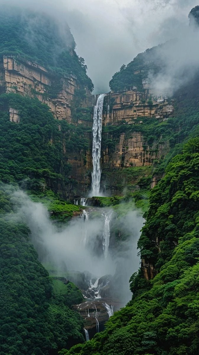 Nohkalikai Falls India