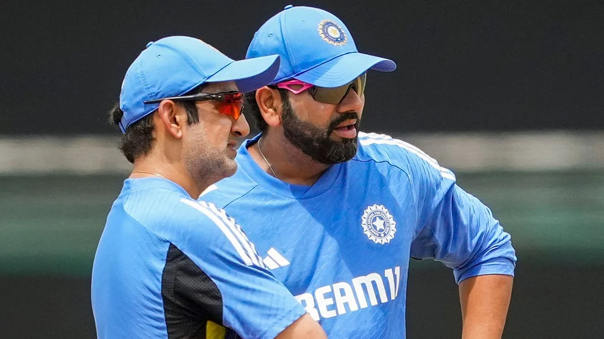 rohit sharma and gautam gambhir pti