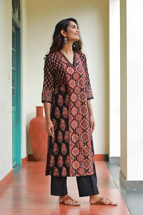 Ajrakh Print Kurti Design 9