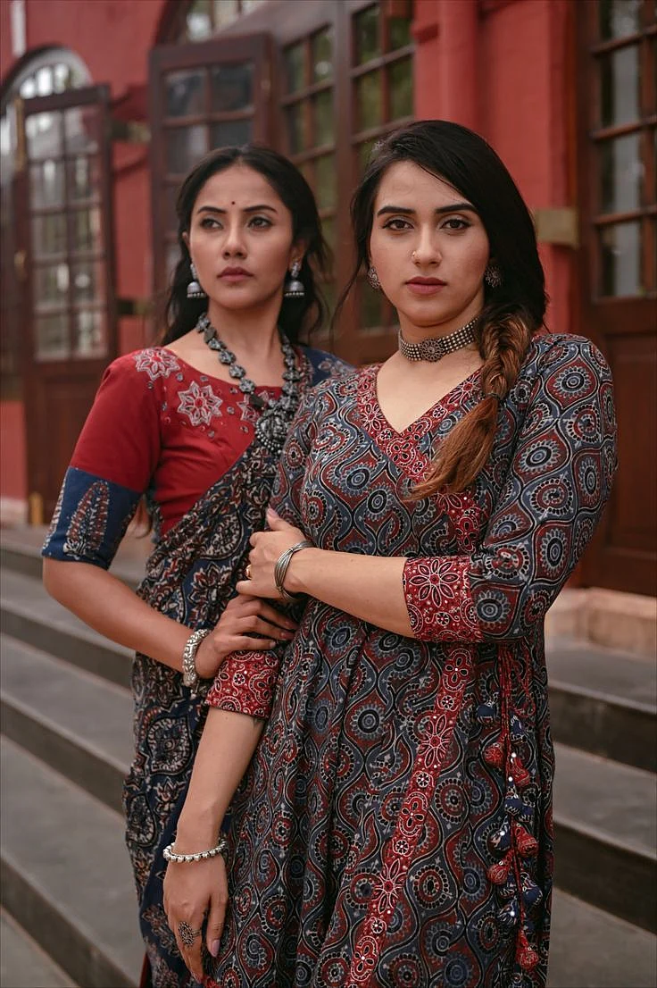 Ajrakh Print Kurti Design