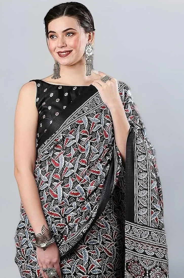 Ajrak Print Saree 9