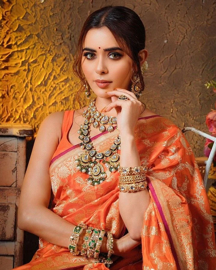 Orange Saree Looks