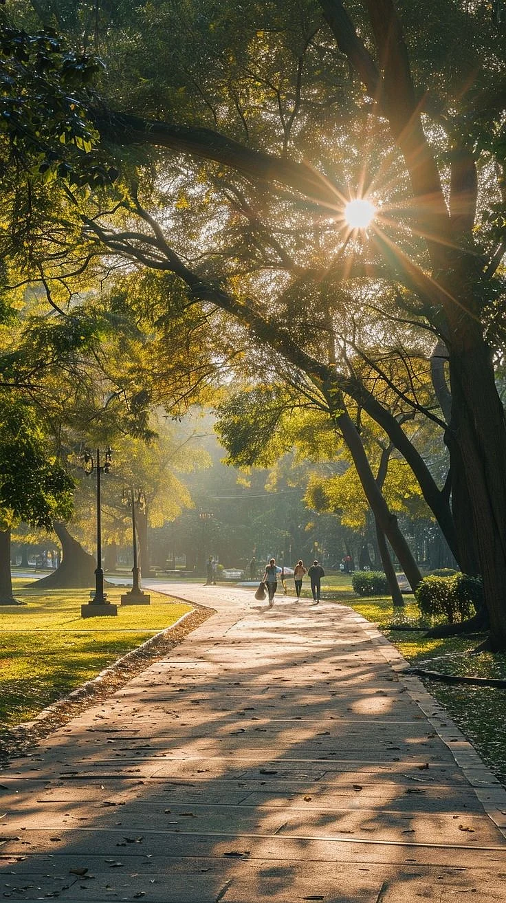 Sunlit Park Walk 1