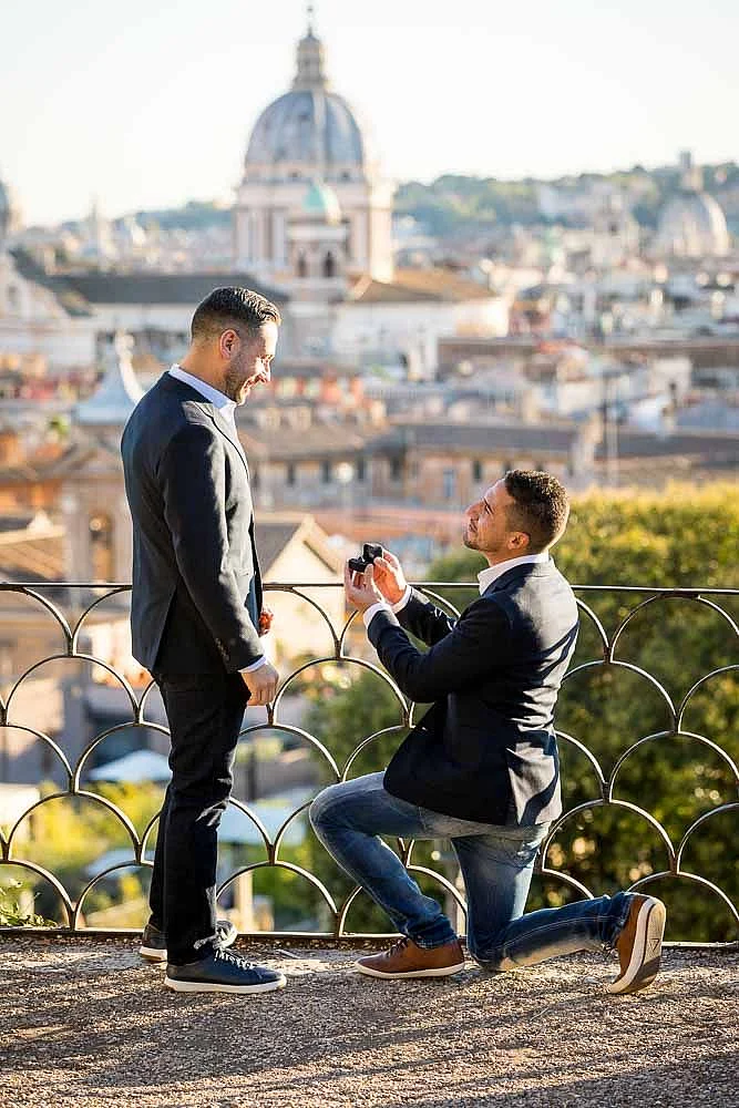 Same Sex Wedding Marriage Proposal in the Eternal city of Rome Italy