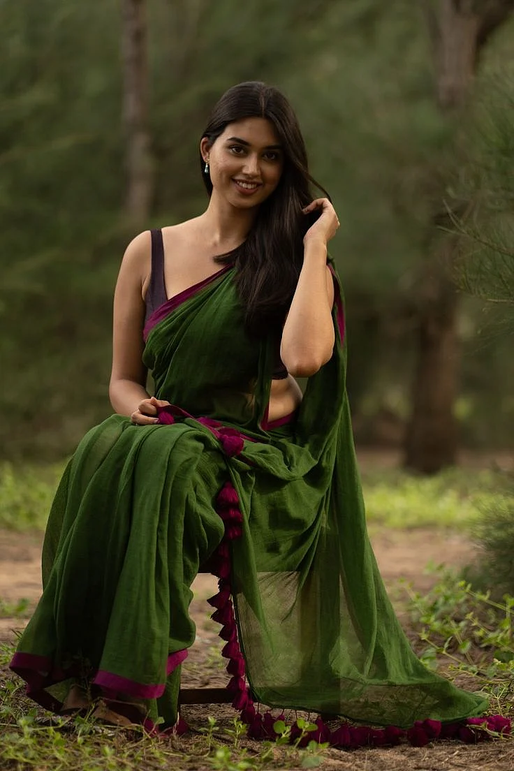 Farewell Saree Look Green Saree Indian Fashion I Love Sarees