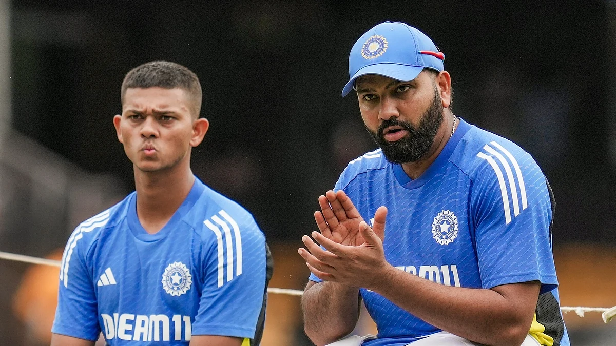 Yashasvi Jaiswal with Rohit Sharma
