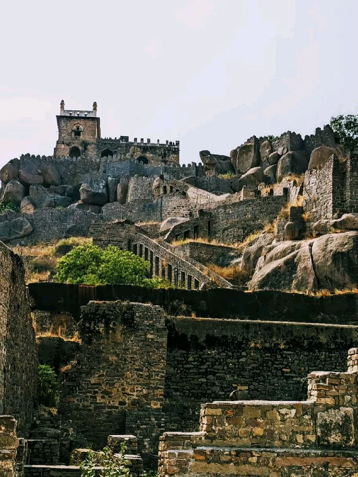 This is a glimpse of Golconda Fort which is located in the western part of Hyderabad city