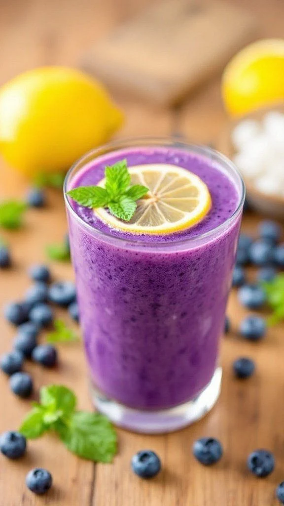 Refreshing Anti Inflammatory Lemon Blueberry Smoothie Recipe