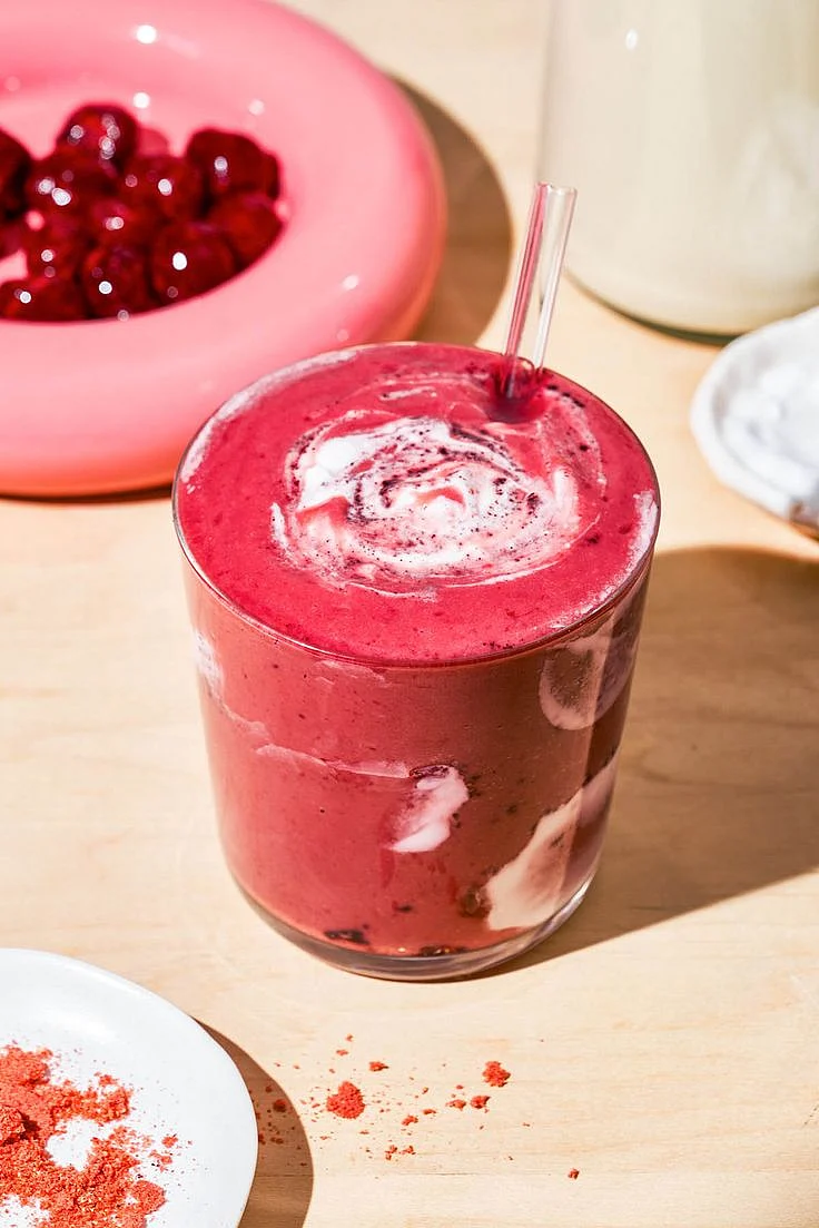 Sweet Cherry Smoothie Erewhon Copy Wholehearted Eats