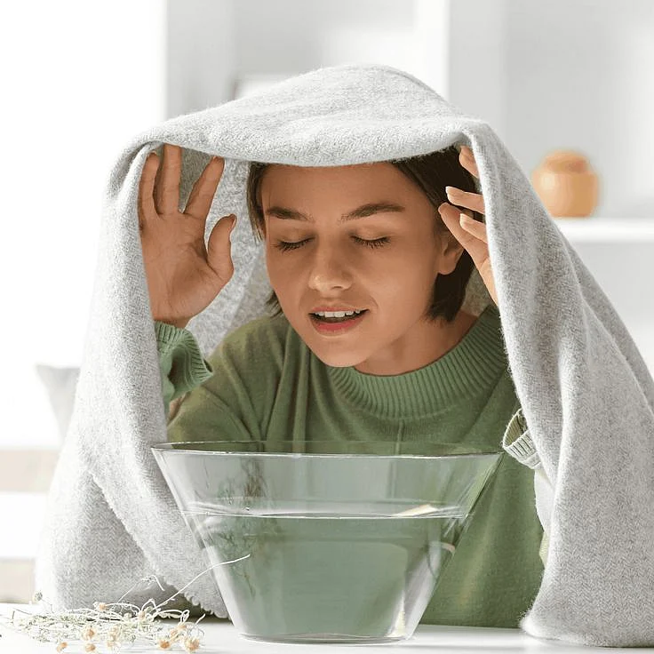 Botanical Steam Inhalation to Reduce Congestion Soothe Coughs
