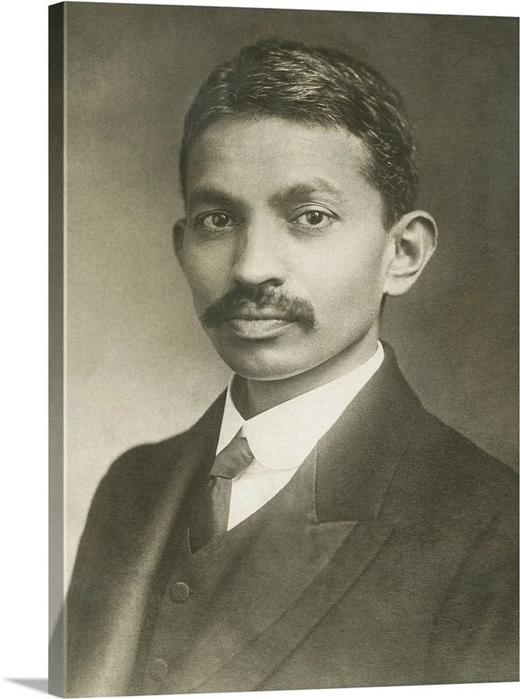 Mohandas Karamchand Gandhi later known as Mahatma Gandhi c 1900 at age 30 Large Stretched Canvas Print Art Great Big Canvas