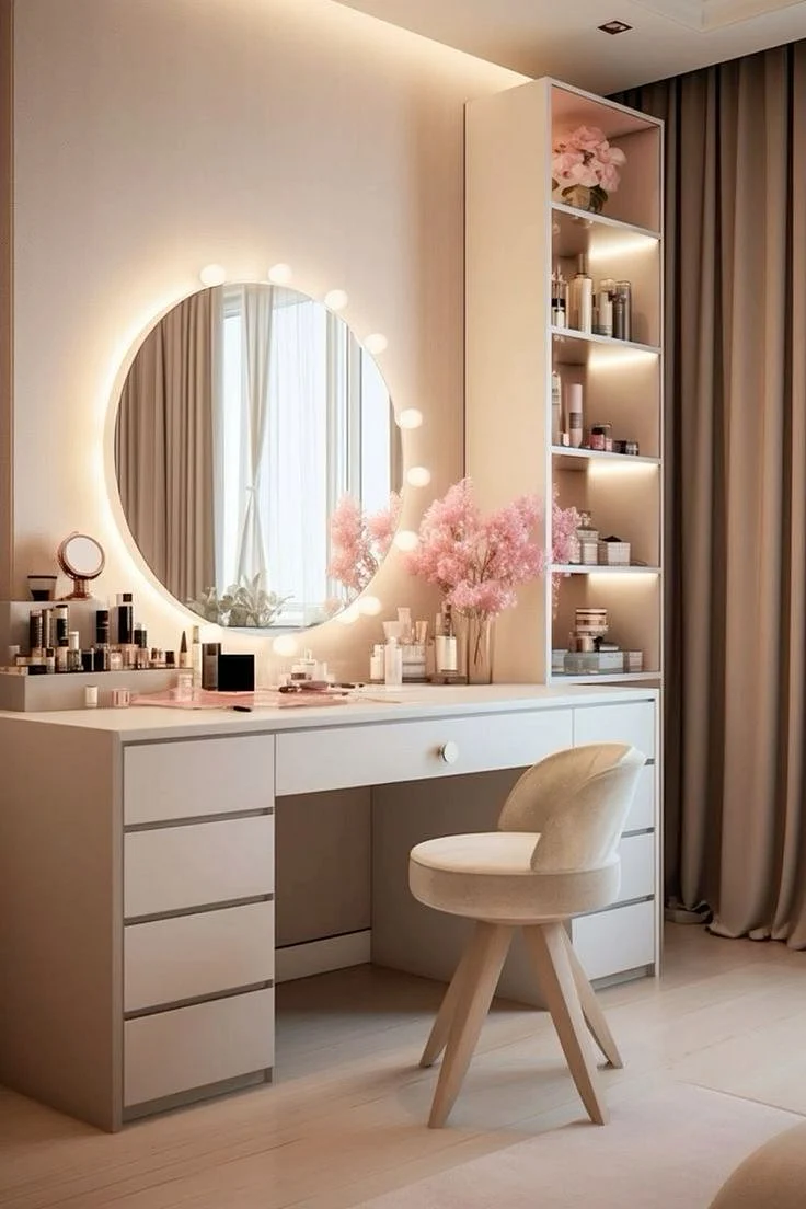 Makeup setup Hollywood style