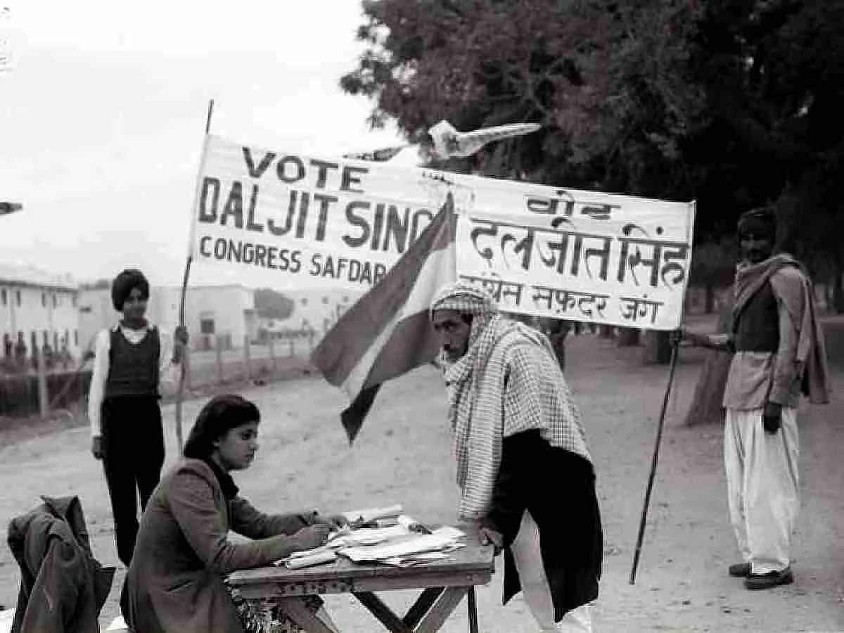 Dr Sushila Nayar at a health checkup camp