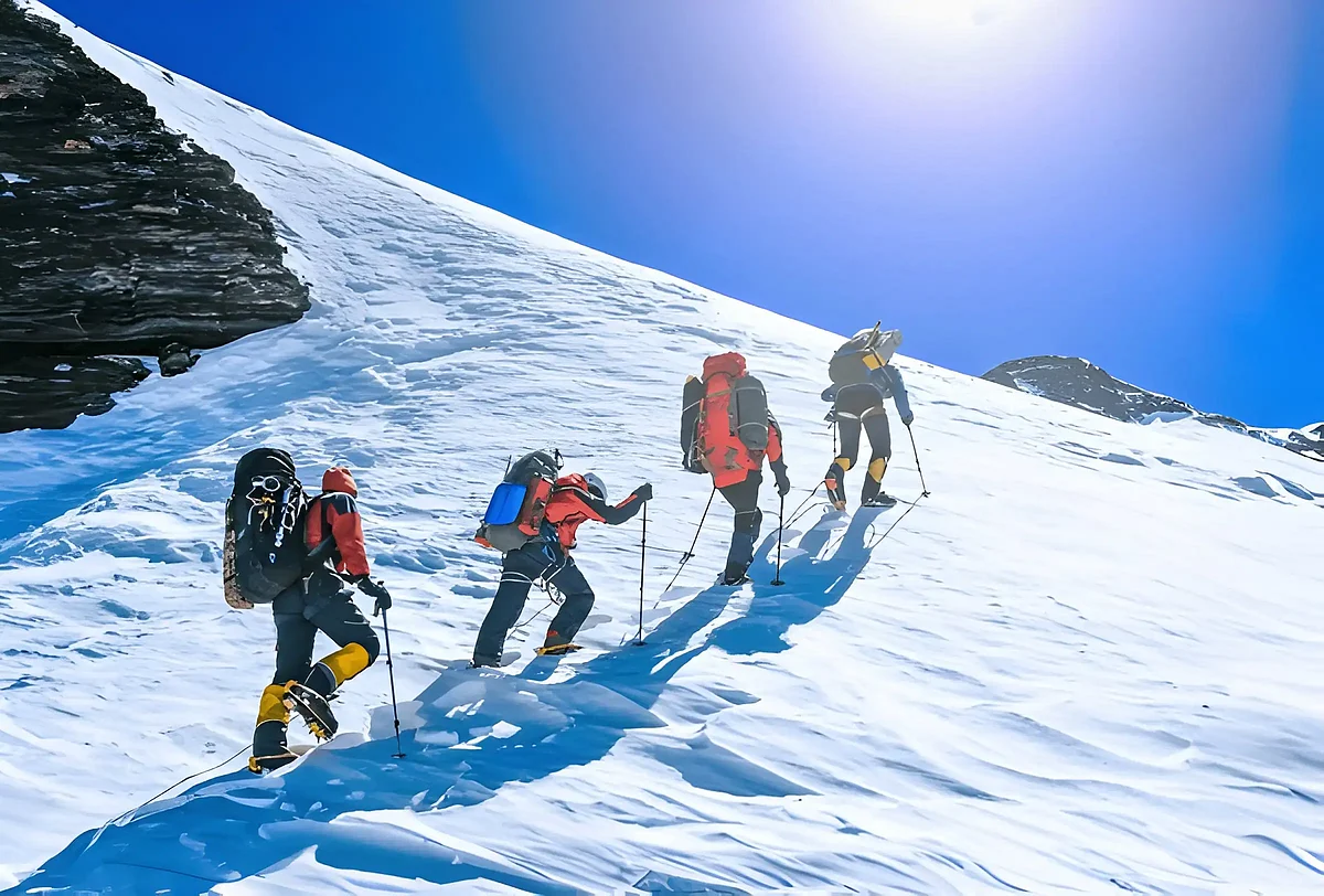 climbing mountain